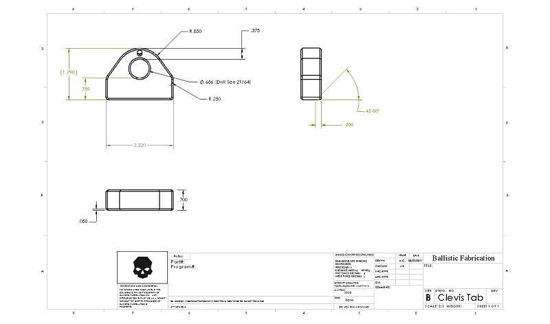 Load image into Gallery viewer, Medium Duty 1/2 in Clevis / D-Ring Tab - Ballistic Fabrication
