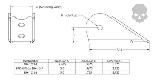 Heavy Duty Frame Link Mount (Single) -  Link Bracket - Ballistic Fabrication